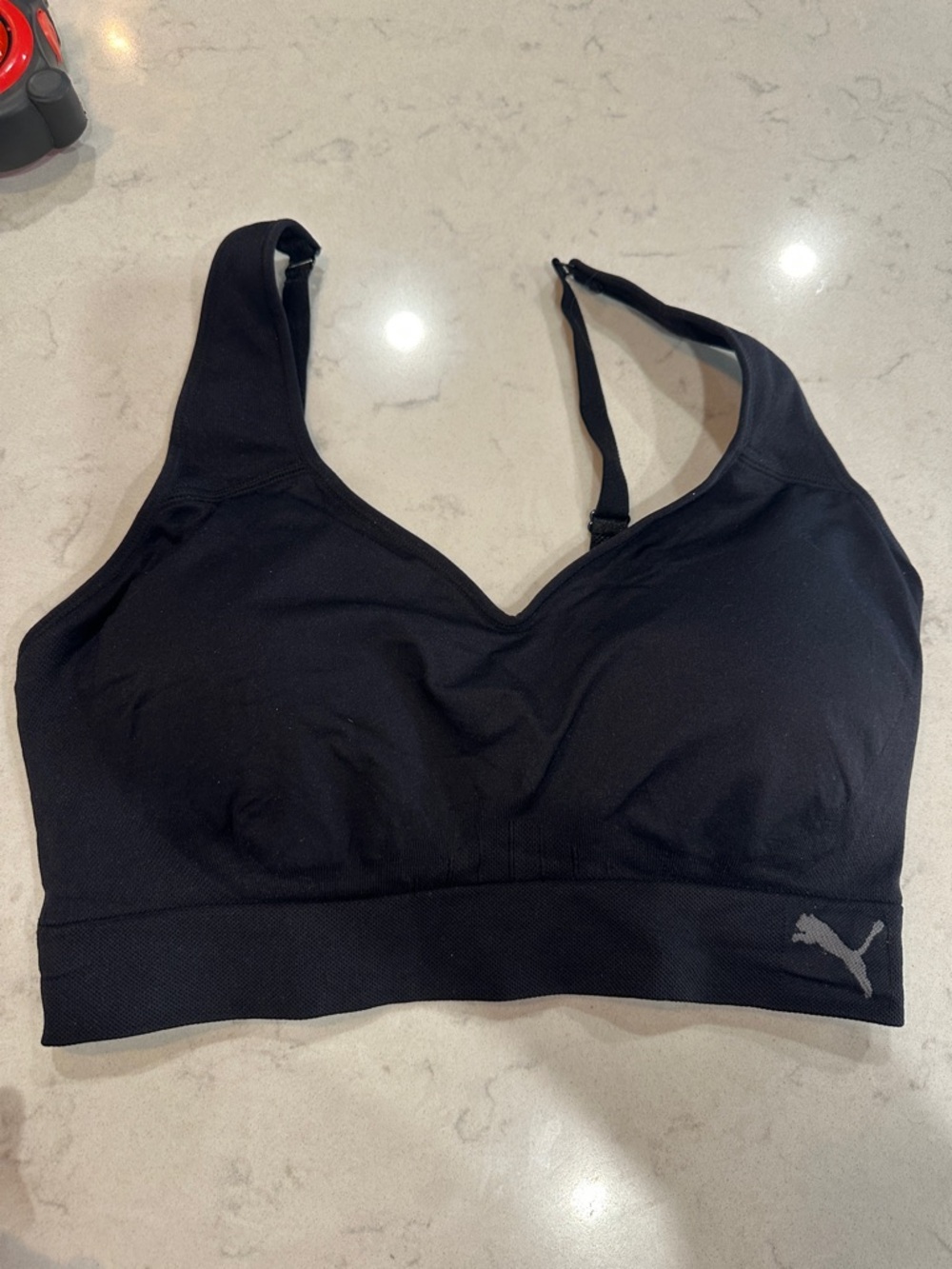 PUMA Black Seamless Sports Bra - Women Xl